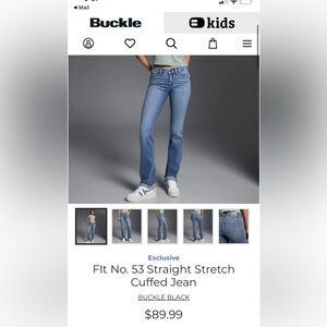 Buckle Black
Flt No. 53 Straight Stretch Cuffed Jean 25x32
EUC